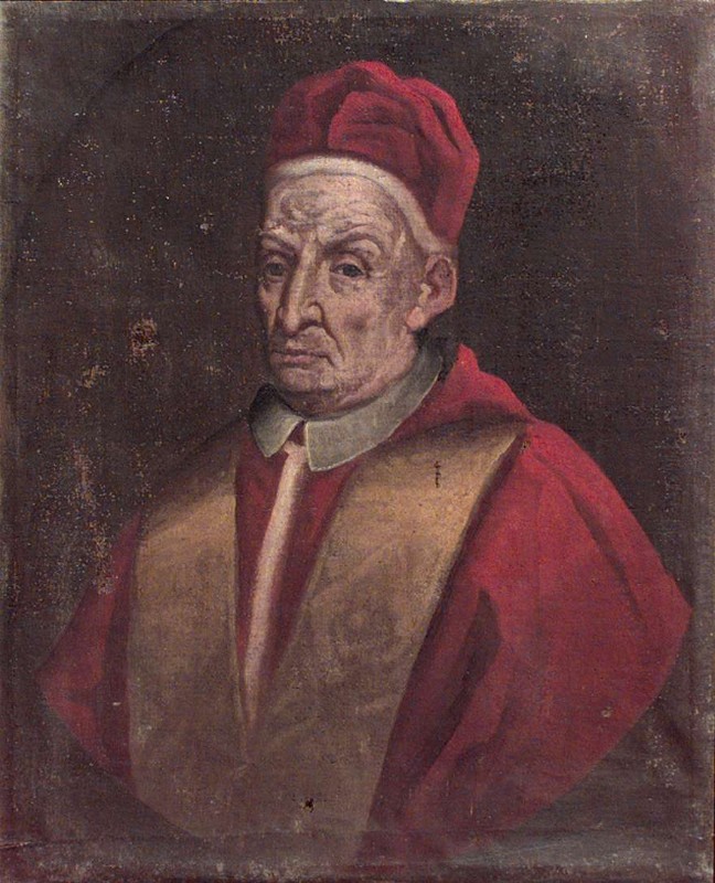 Ambito bergamasco sec. XIX, Ritratto di papa in olio su tela