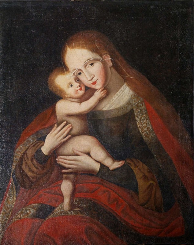 Ambito bergamasco sec. XVI, Madonna con Gesù Bambino