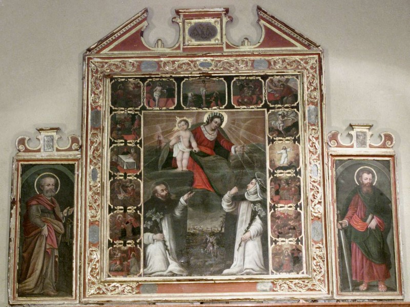 Viola G.B. (1651), Pala della Madonna del rosario con S. Domenico e S. Caterina
