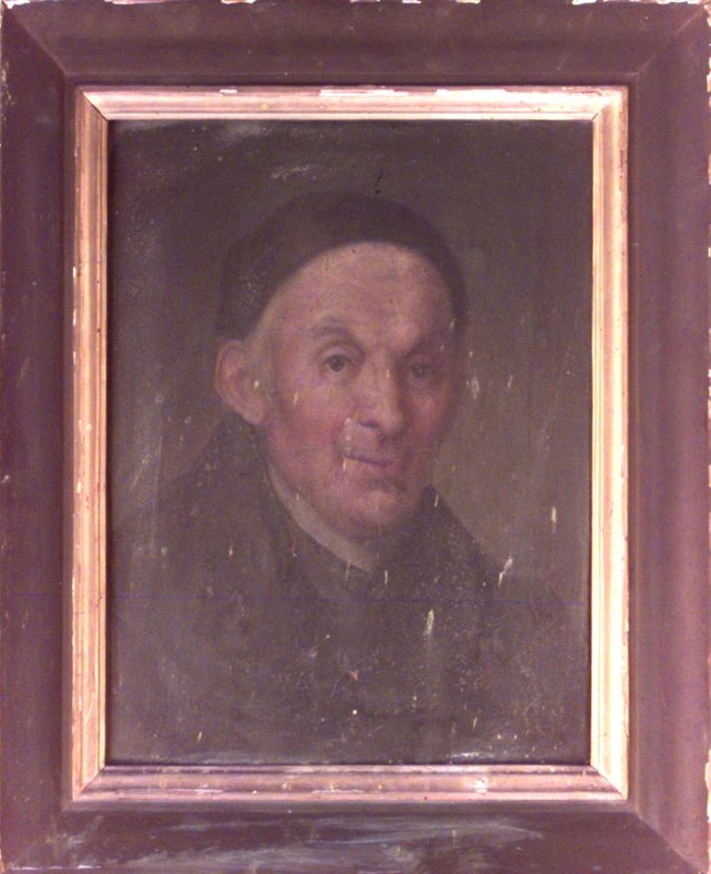 Ambito lombardo sec. XIX, Ritratto di uomo in olio su tela