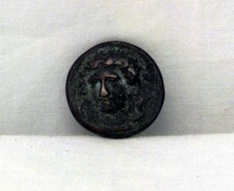 Ambito romano sec. II, Moneta con effige dell'imperatore Traiano