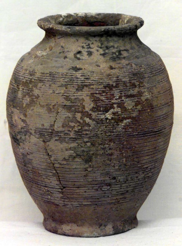 Ambito romano sec. VIII a.C.-IV d.C., Vaso in terracotta ovoidale