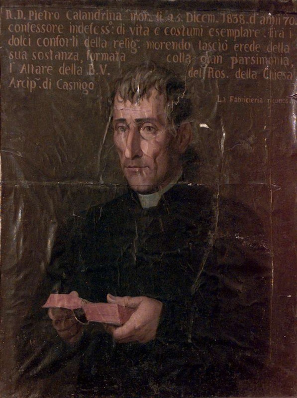 Ambito bergamasco sec. XIX, Ritratto di parroco Calandrina