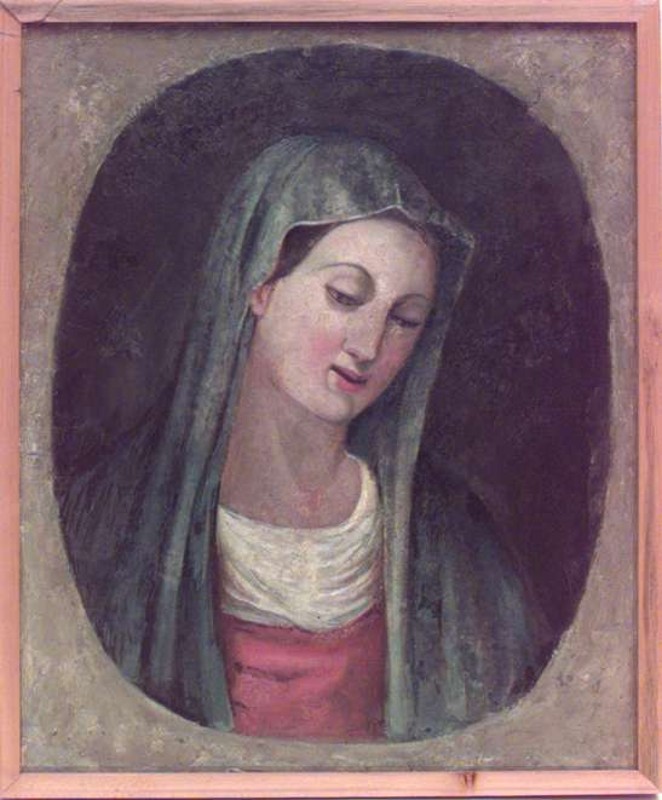 Ambito lombardo sec. XVII, Madonna addolorata ad olio su tela