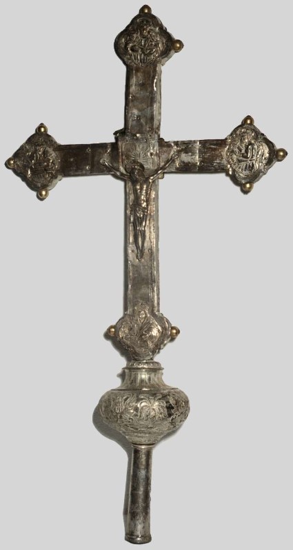 Ambito lombardo-veneto sec. XVI-XVII, Croce astile in argento