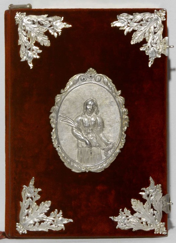 Ambito lombardo sec. XIX, Legatura di libro liturgico argentata
