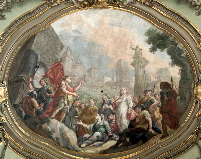 Ferrario F. sec. XVIII, Sant'Alessandro predica in Bergamo