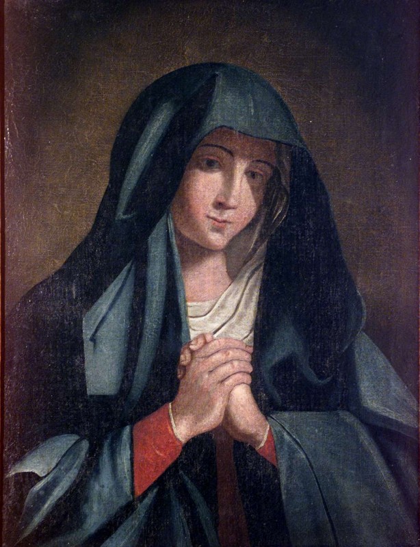 Ambito lombardo sec. XVIII, Madonna ad olio su tela
