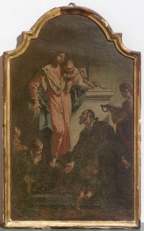 Capella F. (?) sec. XVIII, Apparizione della Madonna a San Girolamo Emiliani