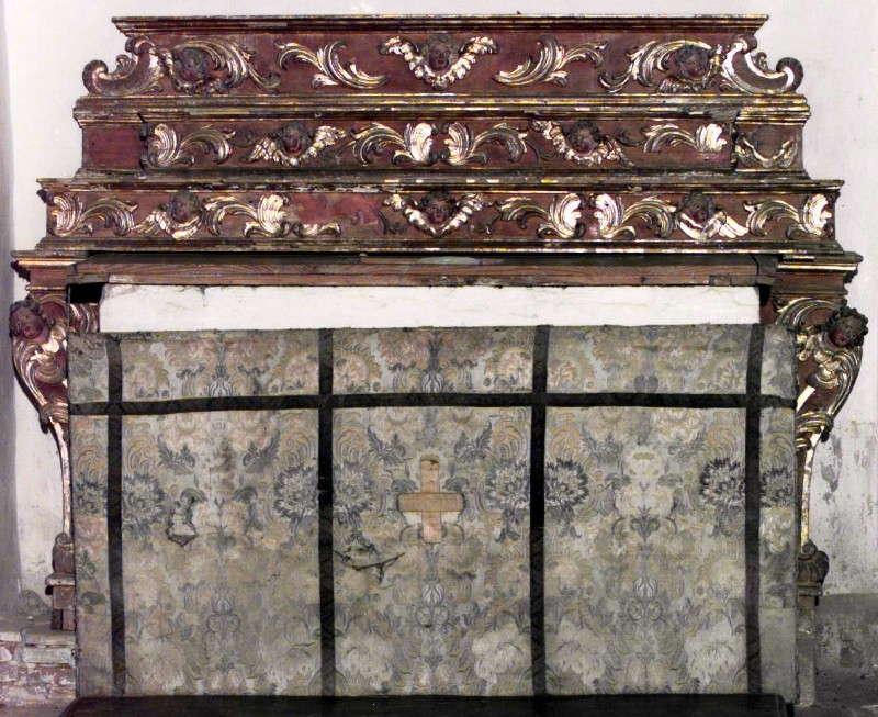 Ambito lombardo sec. XVII-XVIII, Altare con testine di angioletto