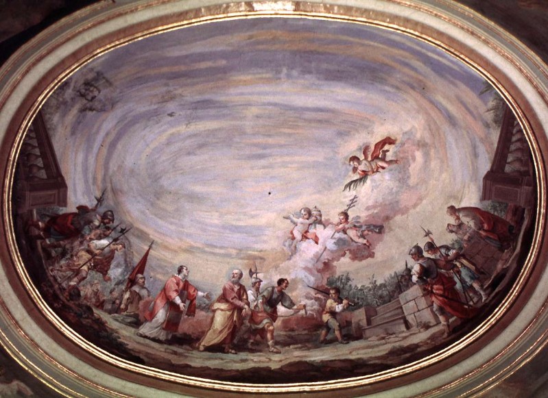 Picenardi M. sec. XIX, San Lorenzo incontra Sisto II