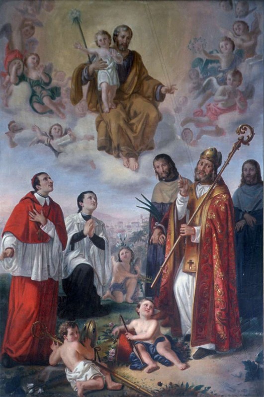 Epis G. (1875), S. Giuseppe e il Bambino tra Santi