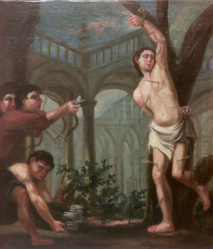 Ambito lombardo sec. XVIII, Martirio di San Sebastiano