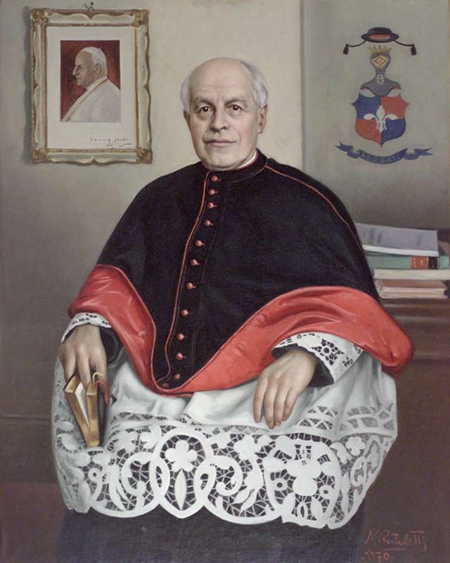Bertuletti N. (1970), Ritratto del parroco Celestino Adobati