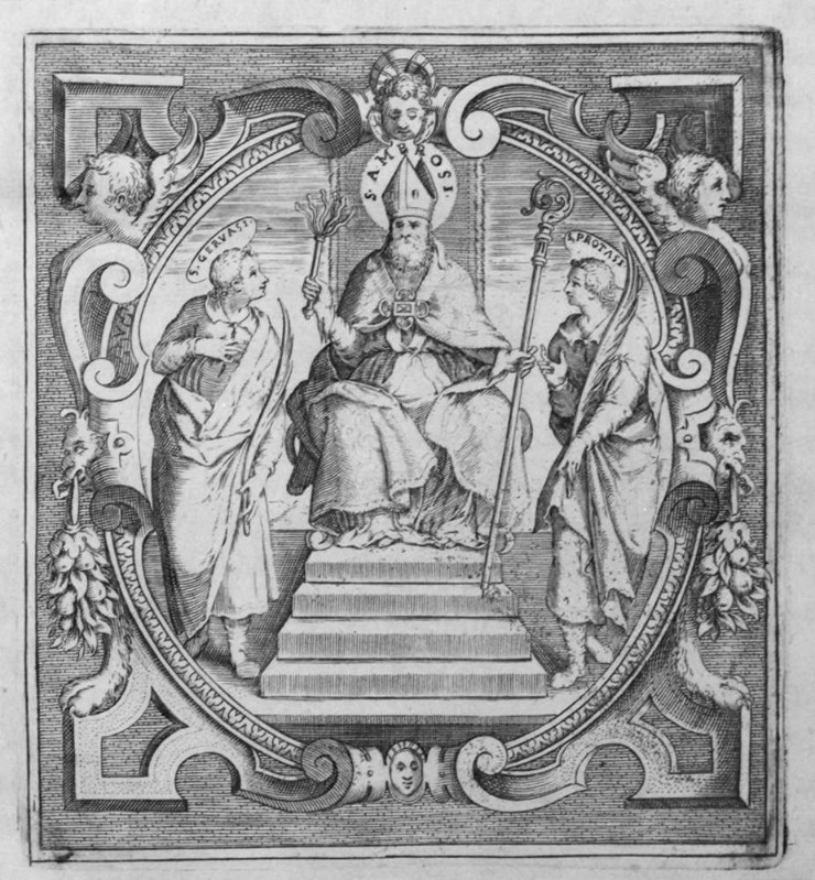 Ambito lombardo sec. XVII, Sant'Ambrogio tra San Gervasio e San Protasio