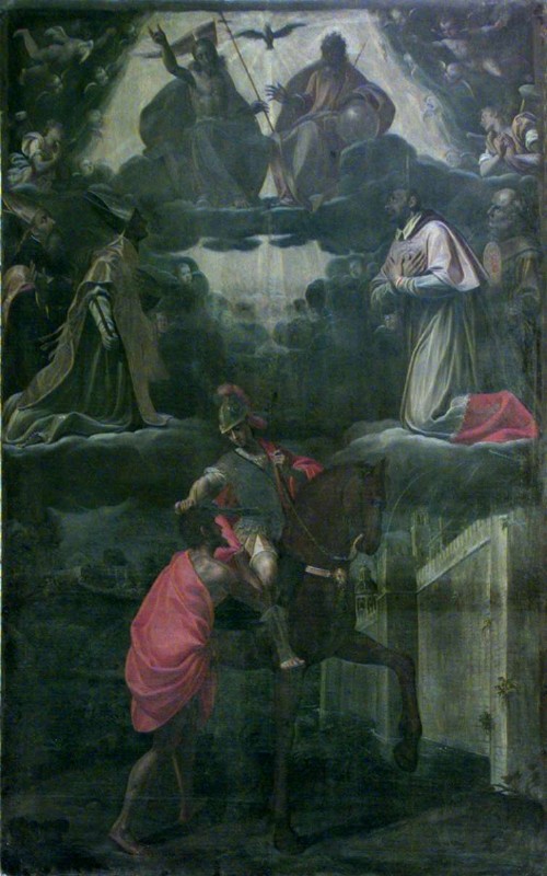 Cavagna G. P. sec. XVII, S. Martino con la Trinità e Santi