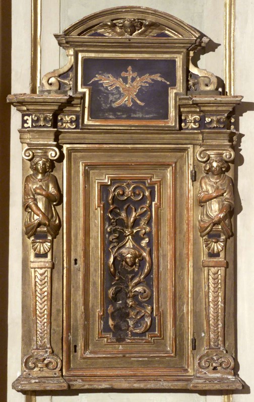 Ambito bergamasco sec. XVII, Tabernacolo a muro per reliquie