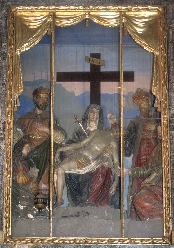 Bottega bergamasca sec. XVII, Compianto su Gesù Cristo morto