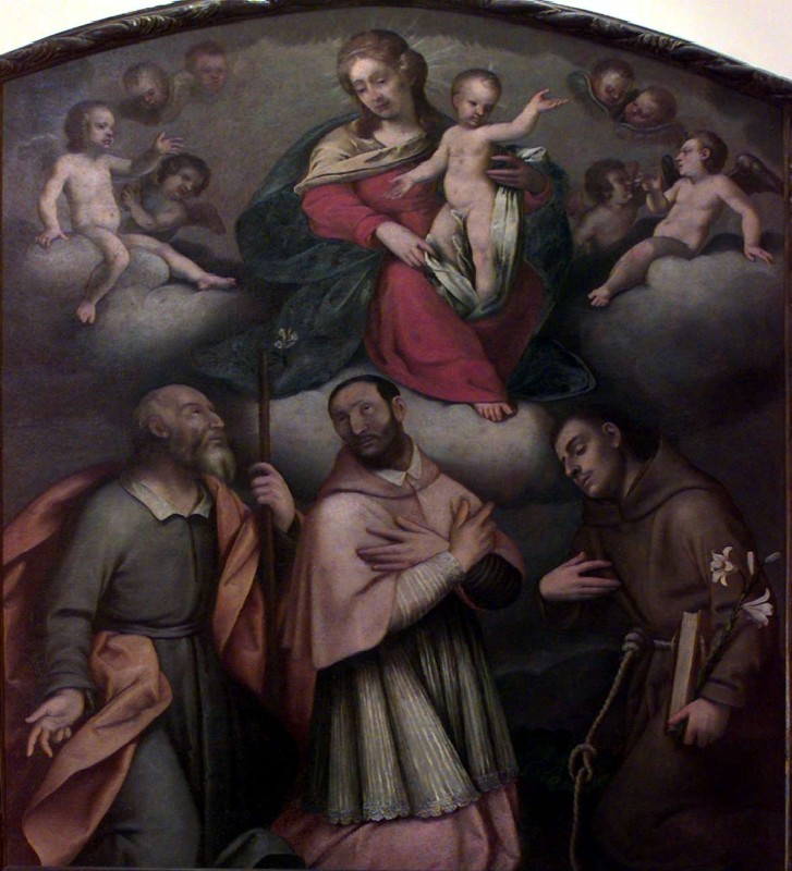 Ceresa C. sec. XVII, Madonna con San Giuseppe e San Carlo e Sant'Antonio