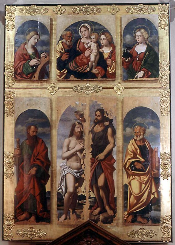 Ambito bergamasco (1524), Battesimo di Gesù e Santi