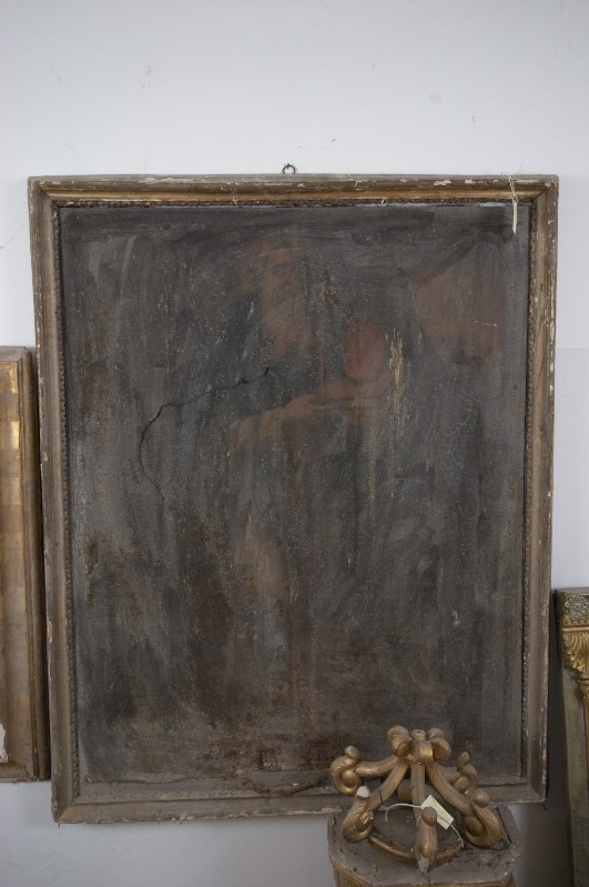 Ambito napoletano inizio sec. XVIII, Sant'Antonio abate in olio su tela