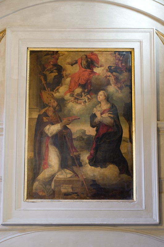 Negroni P. (1554), Dio Padre tra Sant'Aspreno e Santa Restituta