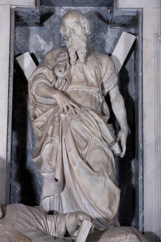 Naccherino M. - Montani T. (1603), Sant'Andrea in marmo bianco scolpito