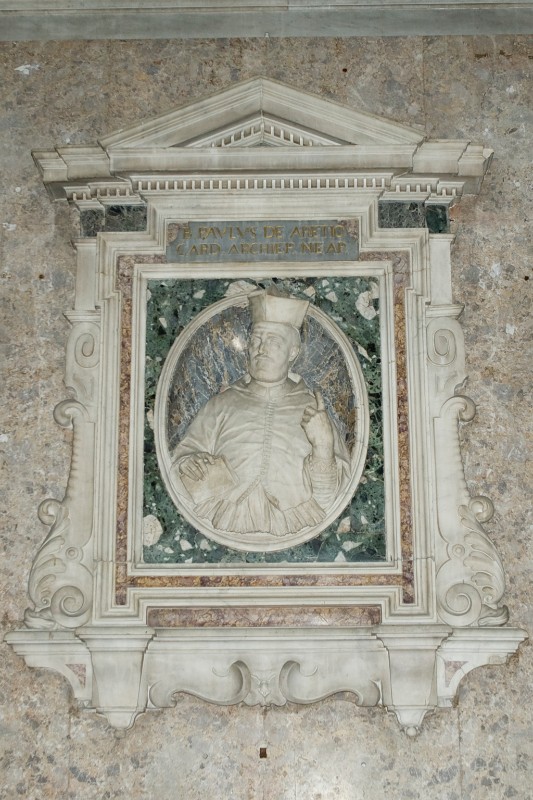 Bott. napoletana sec. XVII, Ritratto del beato Paolo Burali in marmo
