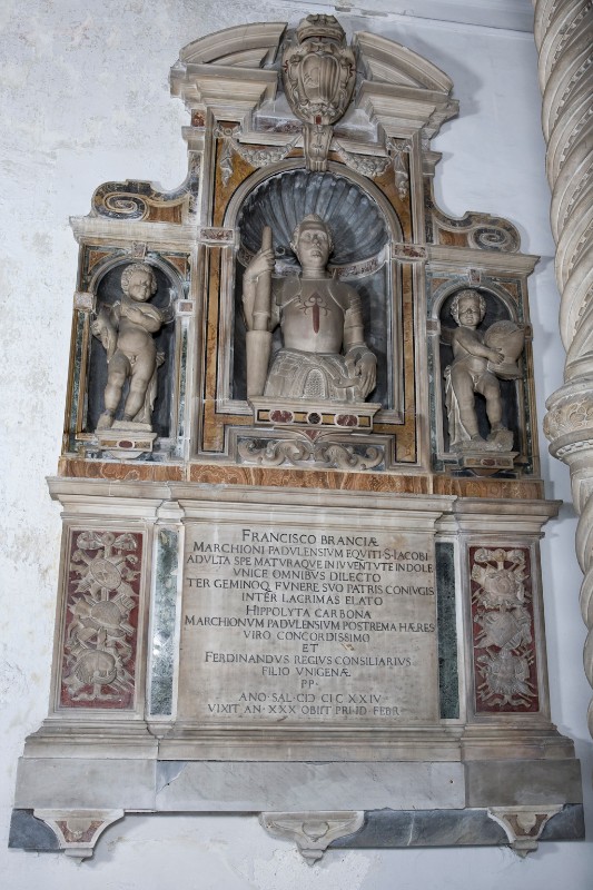 Bott. napoletana (1624), Monumento sepolcrale di Francesco Brancia