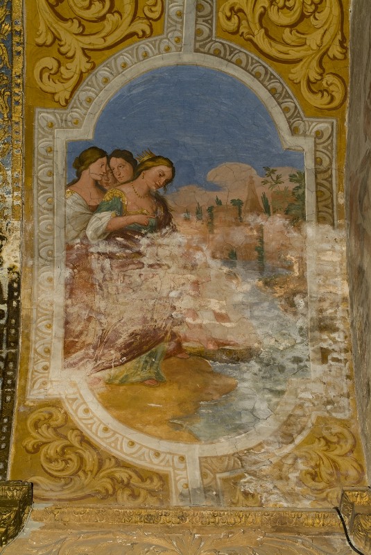 De Filippis V. sec. XVIII, Dipinto murale del ritovamento di Mosè nel Nilo