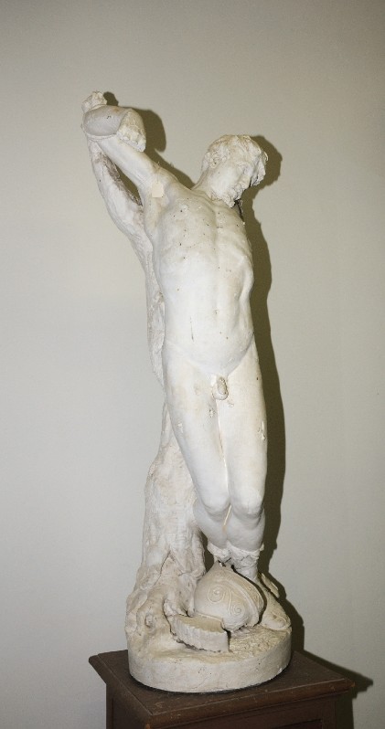 Artigianato romano sec. XIX, Statua con San Sebastiano