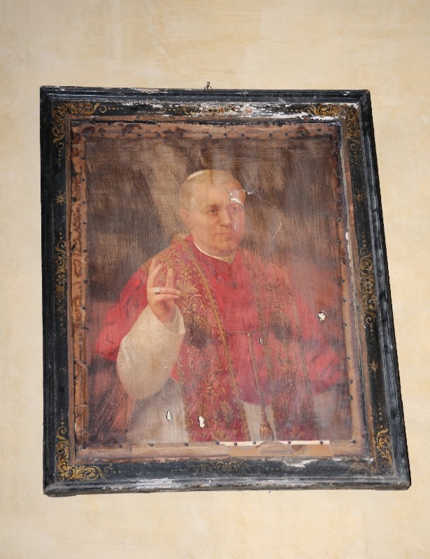 Ambito romano sec. XIX, Dipinto con papa Pio X