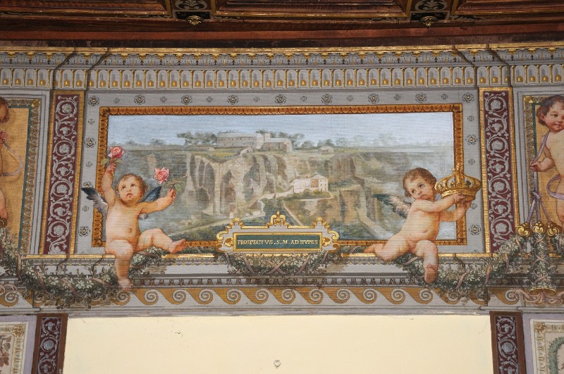 Danti G. sec. XX, Dipinto con veduta del santuario di Santa Maria ad Rupes