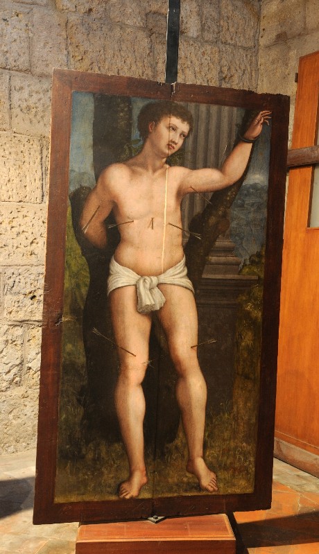 Ambito viterbese sec. XVI, Dipinto con San Sebastiano