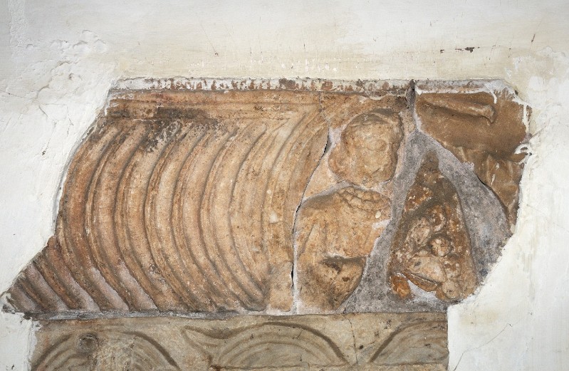 Marmoraio romano sec. IV, Frammento di sarcofago con figura umana