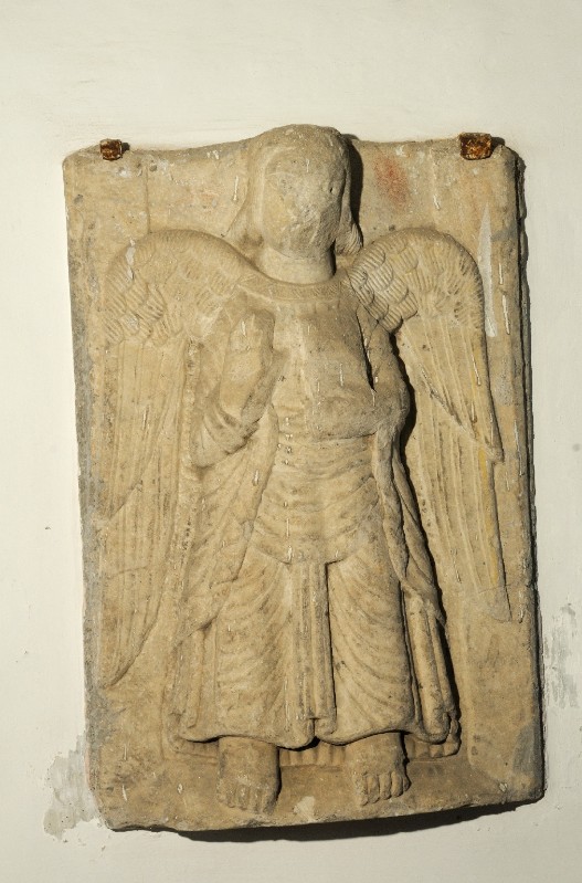 Marmoraio romano sec. XI, Scultura con angelo