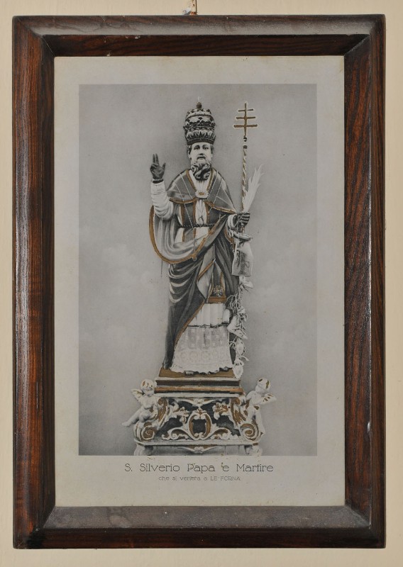 Prod. italiana sec. XX, Stampa con raffigurazione di S. Silverio Papa