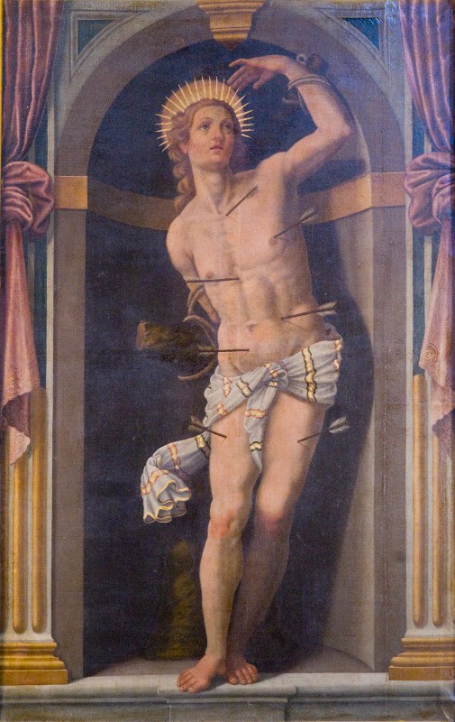 Bottega lucchese sec. XVIII, San Sebastiano dipinto