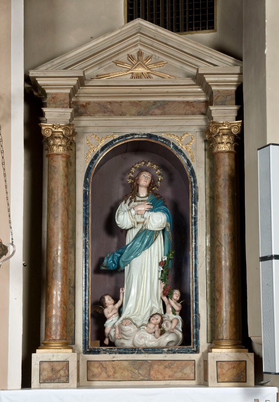 Bottega trentina secondo quarto sec. XIX, Ancona con Madonna assunta