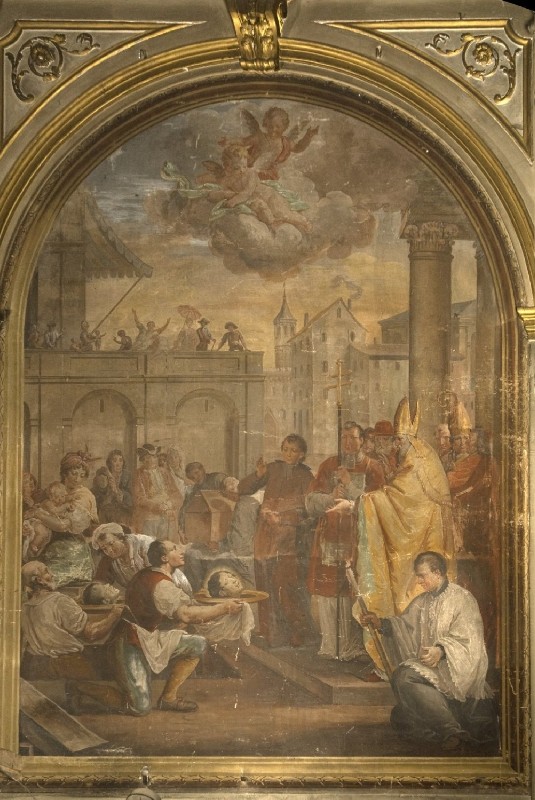 Peretti L. (1831), Sant'Ambrogio ritrova le reliquie di San Gervaso e Protaso