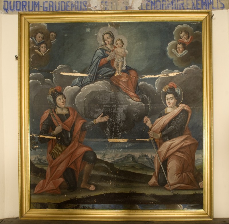 Pittore lombardo-piemontese sec. XVIII, Madonna coi Santi Gervasio e Protasio