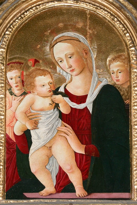 Pseudo Pier Francesco Fiorentino sec. XV, Madonna con Gesù e San Giovannino