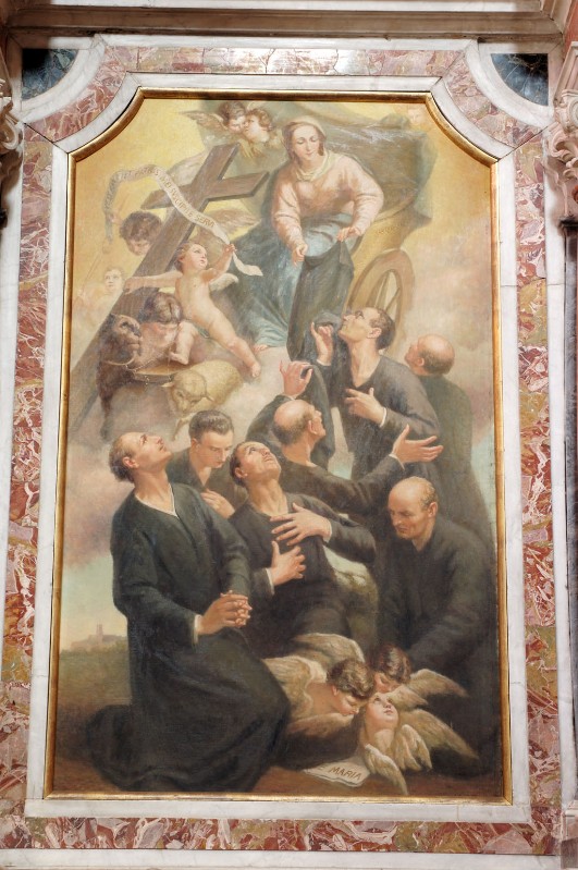 Galli E. (1930 ante), Madonna con i sette santi fondatori dell'Ordine di Maria