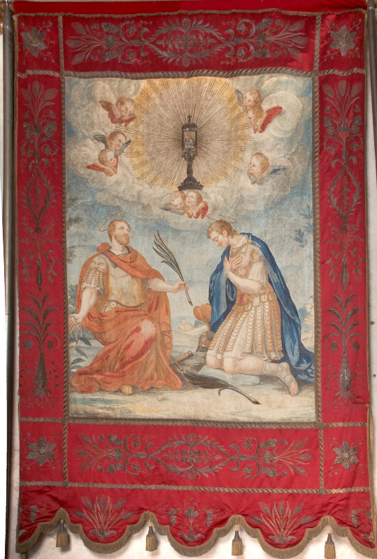 Manifattura lombarda sec. XIX, Stendardo processionale dei Santi Nabore e Felice