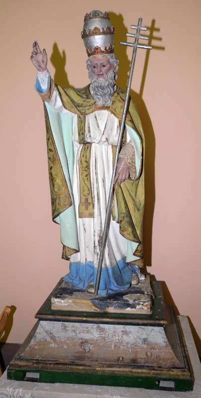 Bottega abruzzese sec. XIX, Statua S. Silvestro
