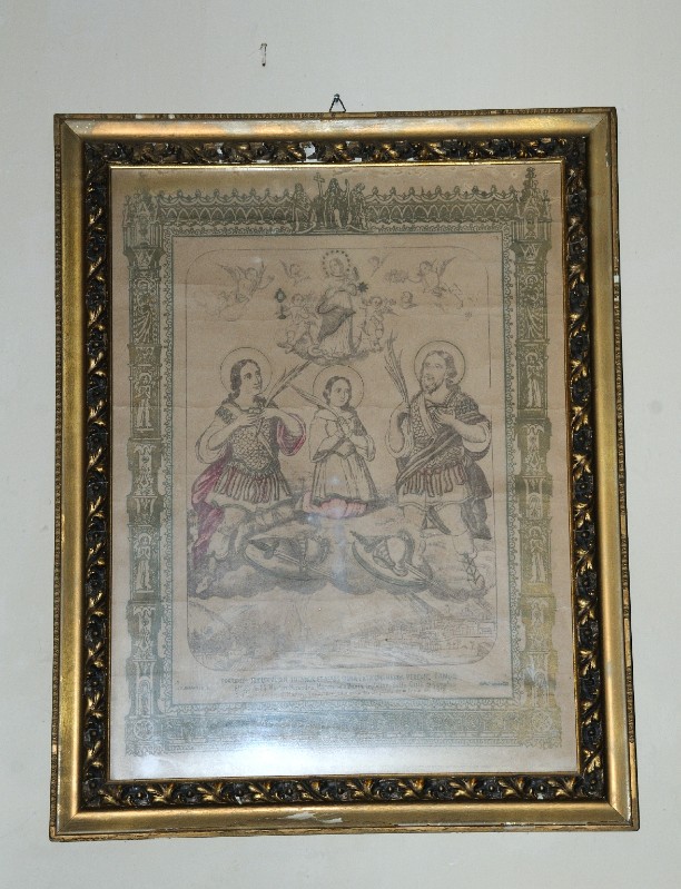 Altavilla G. (1910), Stampa con il martirio di Santi Marciano, Nicandro e Daria