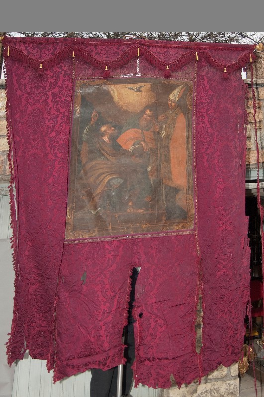Ambito trentino sec. XVII-XVIII (?), Ss. Pietro e Paolo con santo vescovo