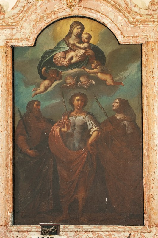 Ricchi P. (1672), Madonna con Gesù Bambino in gloria e santi