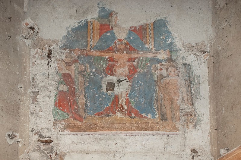 Ambito trentino sec. XV-XVI, Trinità con la Madonna e Simonino da Trento