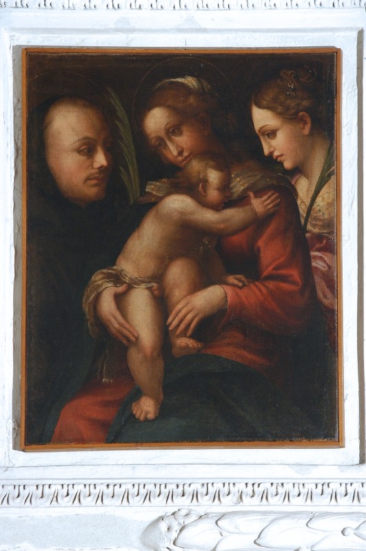 Bott. emiliana fine sec. XVI, Madonna col Bambino tra S. Placido e Santa Martina